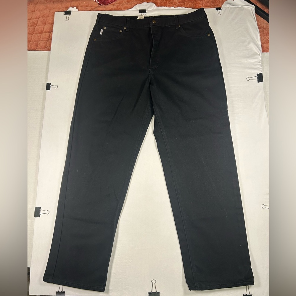Vintage Mens 40x32 Carhartt B177 Black Relaxed Fit Denim USA Made Workwear Pants